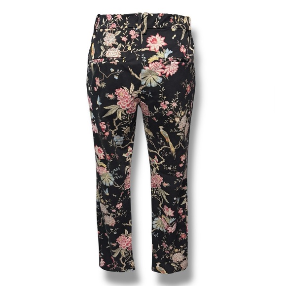 GP & J BAKER x H&M Floral & Bird Pattern Flat Front Ankle Length Trousers - Picture 3 of 8
